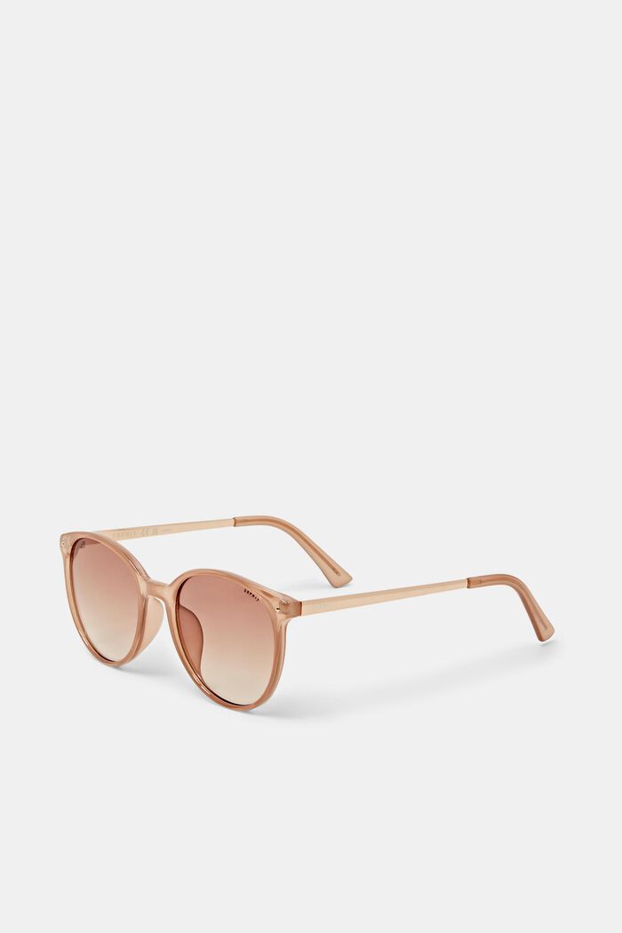 Round framed sunglasses, BEIGE, detail image number 2