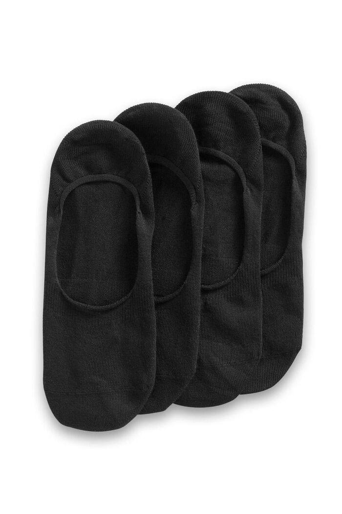 Double pack of trainer socks with an anti-slip finish, BLACK, detail image number 0