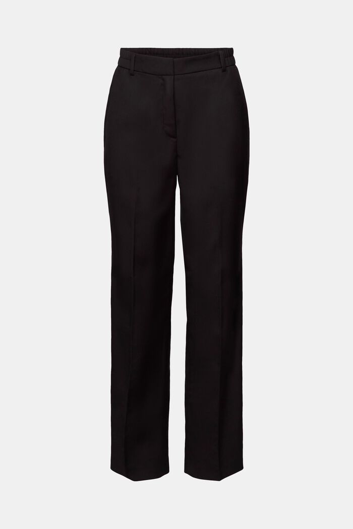 High-rise wide leg trousers, BLACK, detail image number 6