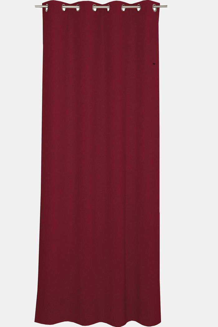 Curtains with rings, DARK RED, detail image number 0