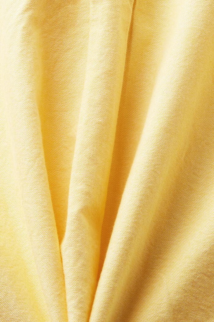 Cotton Oxford Shirt, YELLOW, detail image number 6