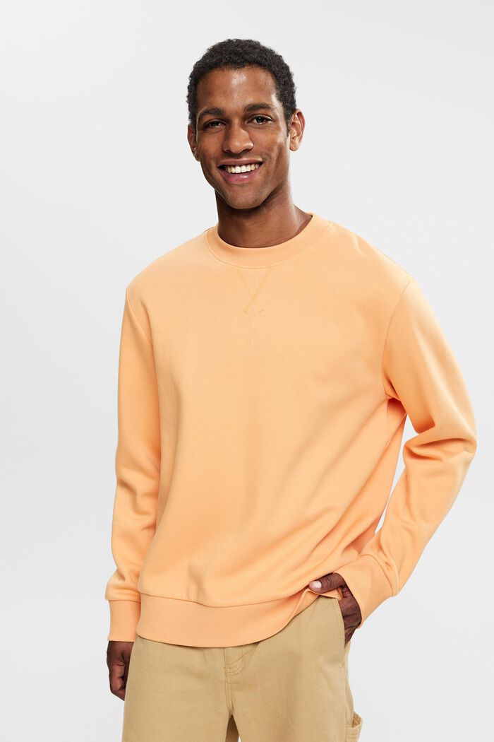 Recycled: plain-coloured sweatshirt, PEACH, detail image number 0