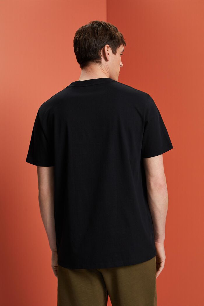 Printed jersey t-shirt, 100% cotton, BLACK, detail image number 3