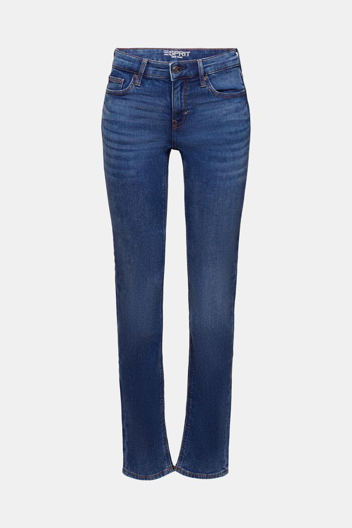 Slim fit stretch jeans, BLUE DARK WASHED, detail image number 6
