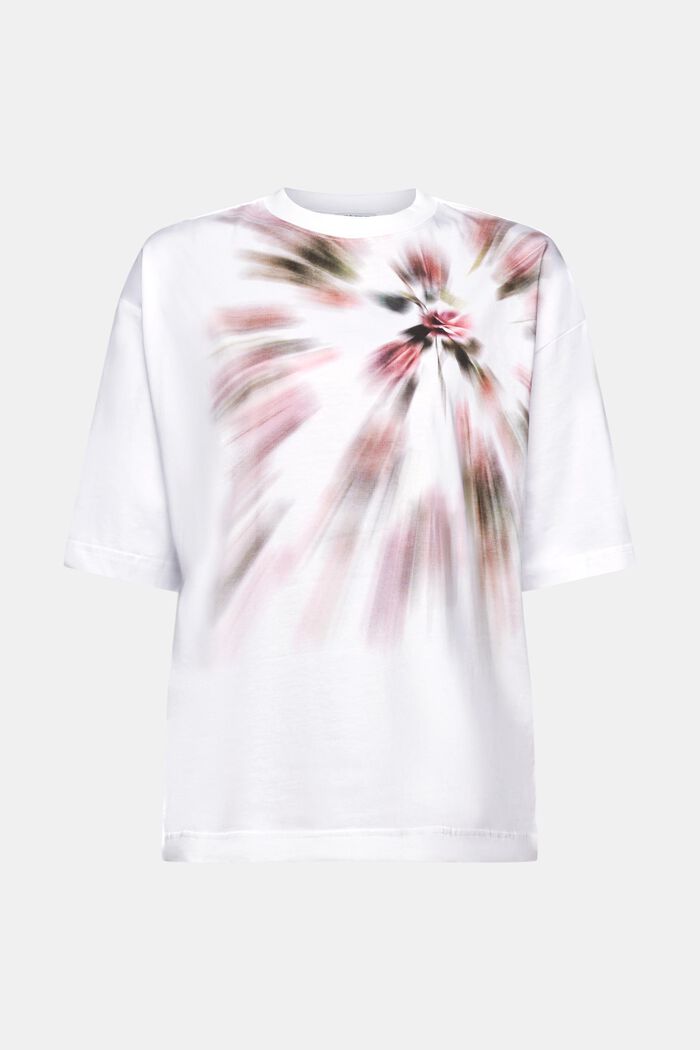 Graphic Print Oversized T-Shirt, WHITE, detail image number 6