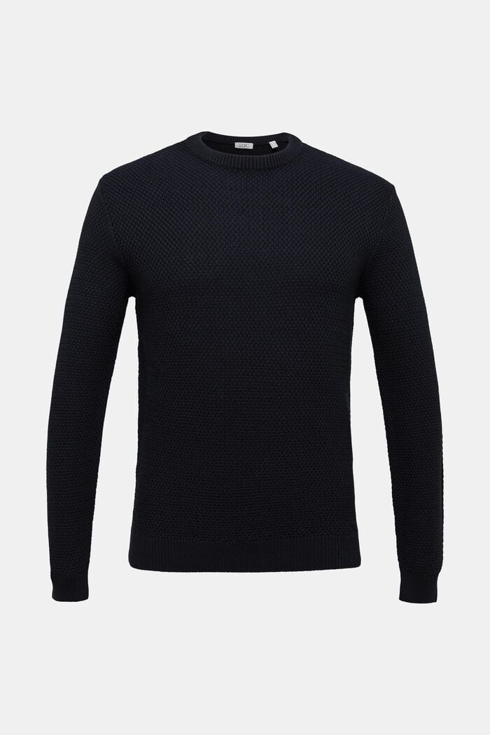 Jumper made of 100% organic cotton, BLACK, overview
