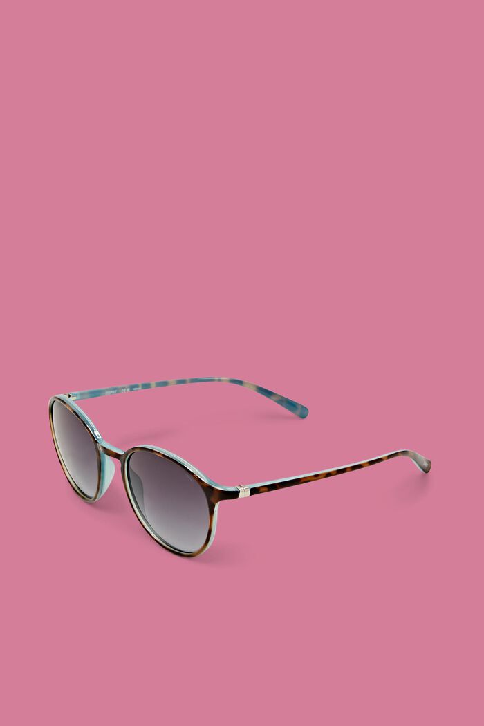 Round sunglasses with a plastic frame, DEMI BLUE, detail image number 2