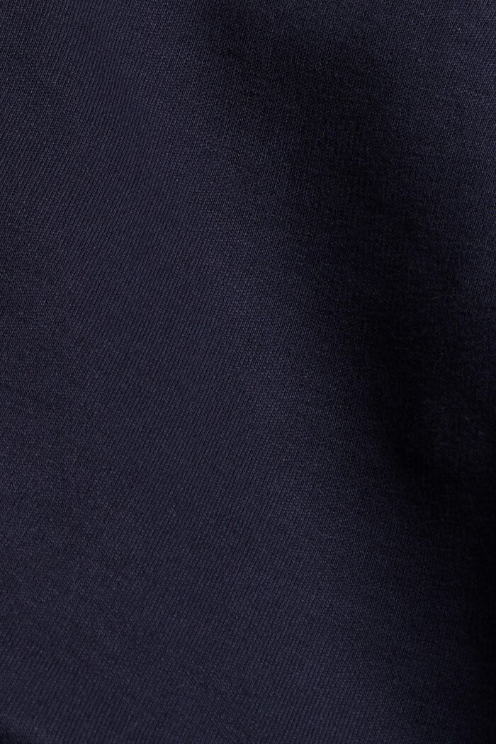 Zipper sweatshirt, cotton blend, NAVY, detail image number 4