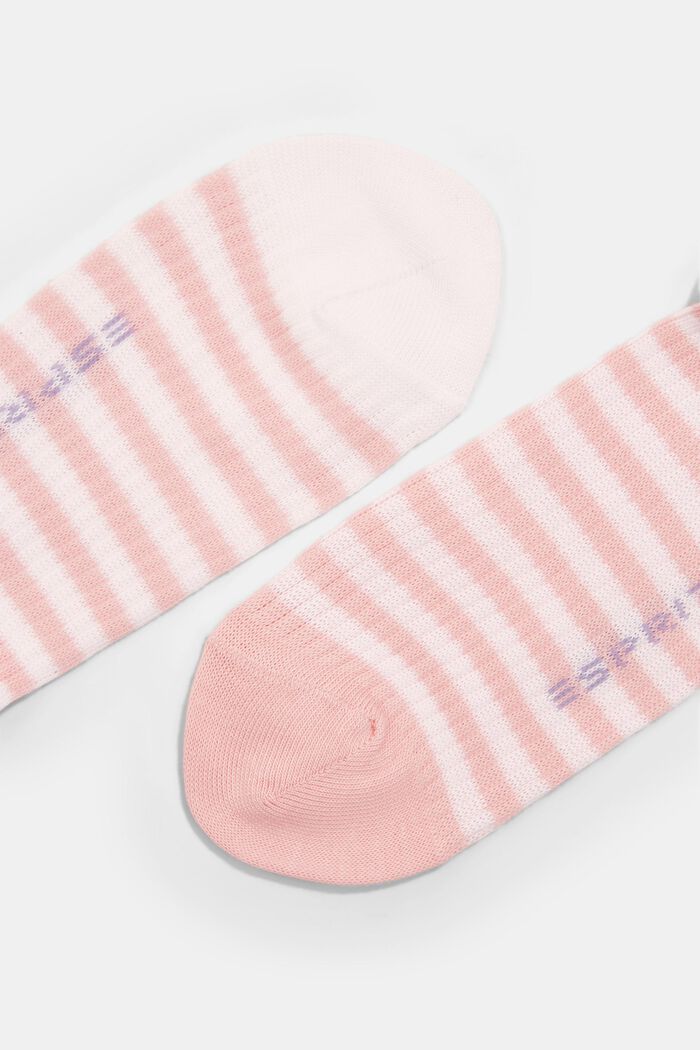Double pack of socks with a striped look