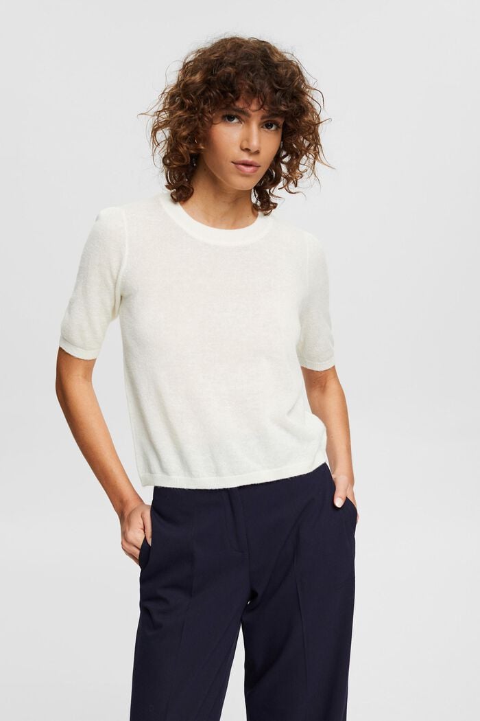 Wool/alpaca blend: Short sleeve jumper