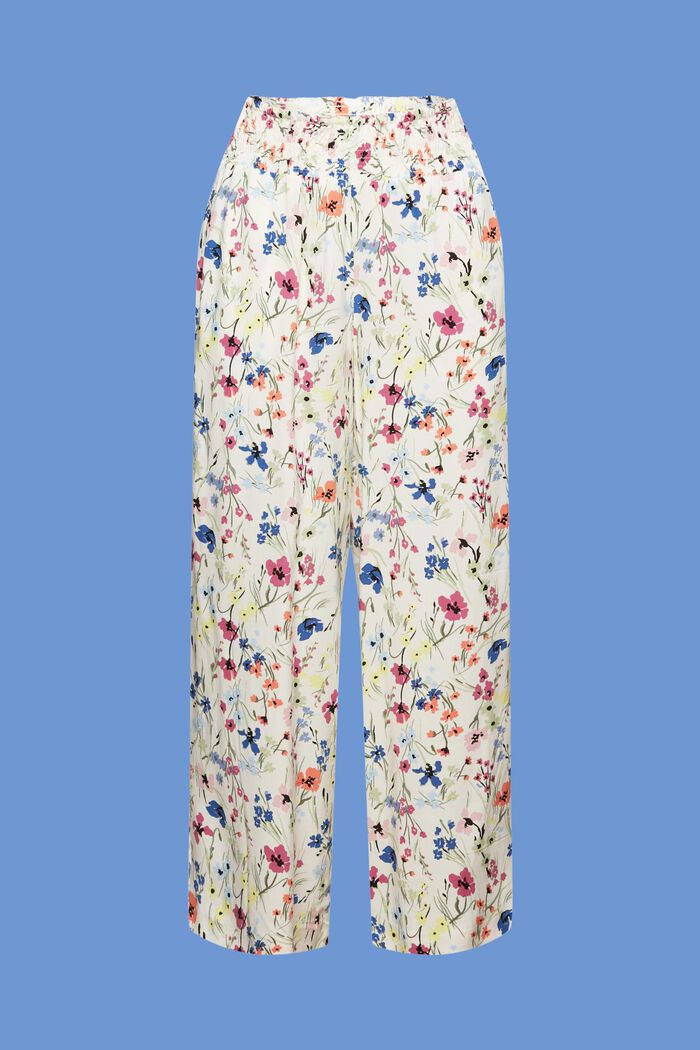 Printed pull-on culotte, OFF WHITE, detail image number 7
