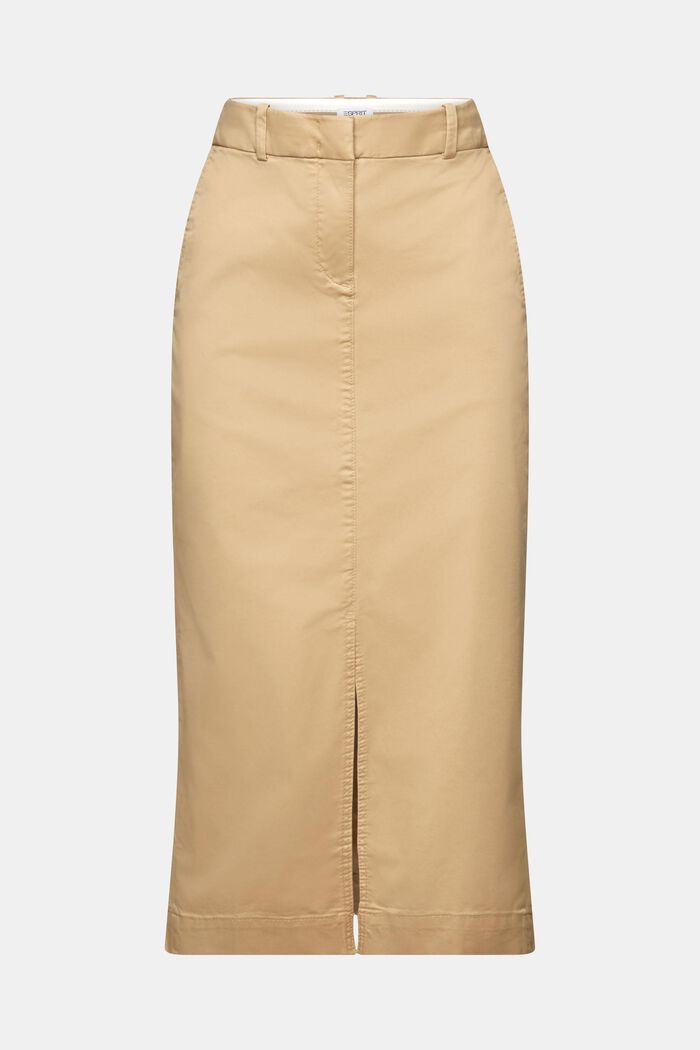 Slit Midi Skirt, BEIGE, detail image number 6