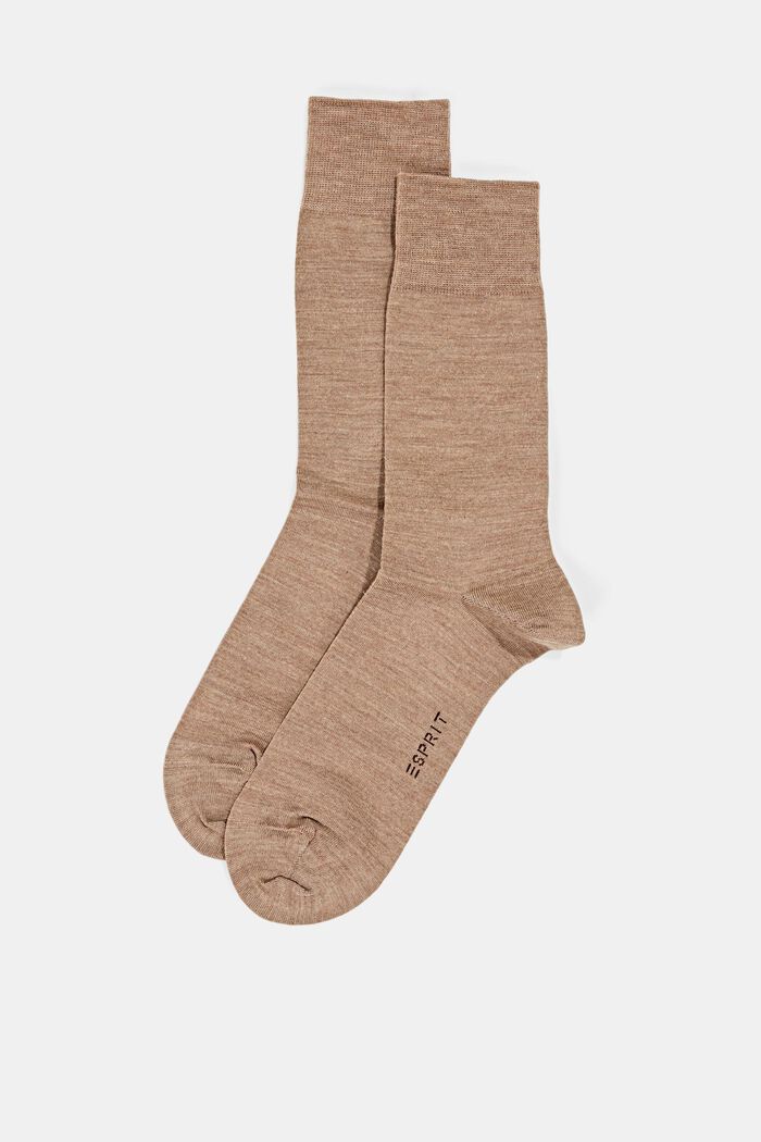 Double pack of fine knit socks with new wool
