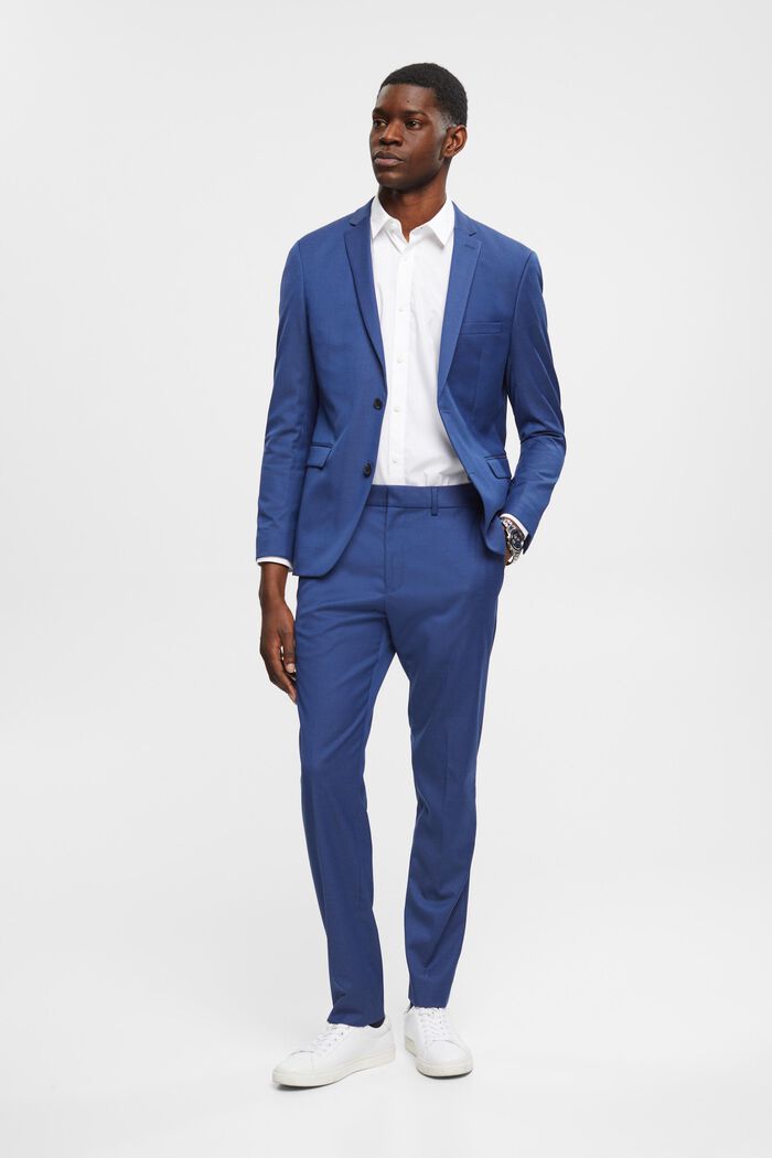 Slim fit suit trousers, BLUE, detail image number 1