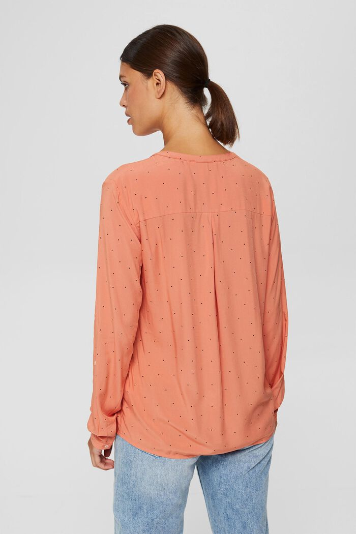 Henley blouse made of LENZING™ ECOVERO™, BLUSH, detail image number 3