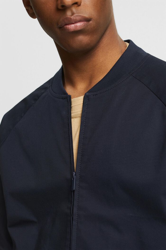 Bomber jacket made of blended organic cotton, NAVY, detail image number 2
