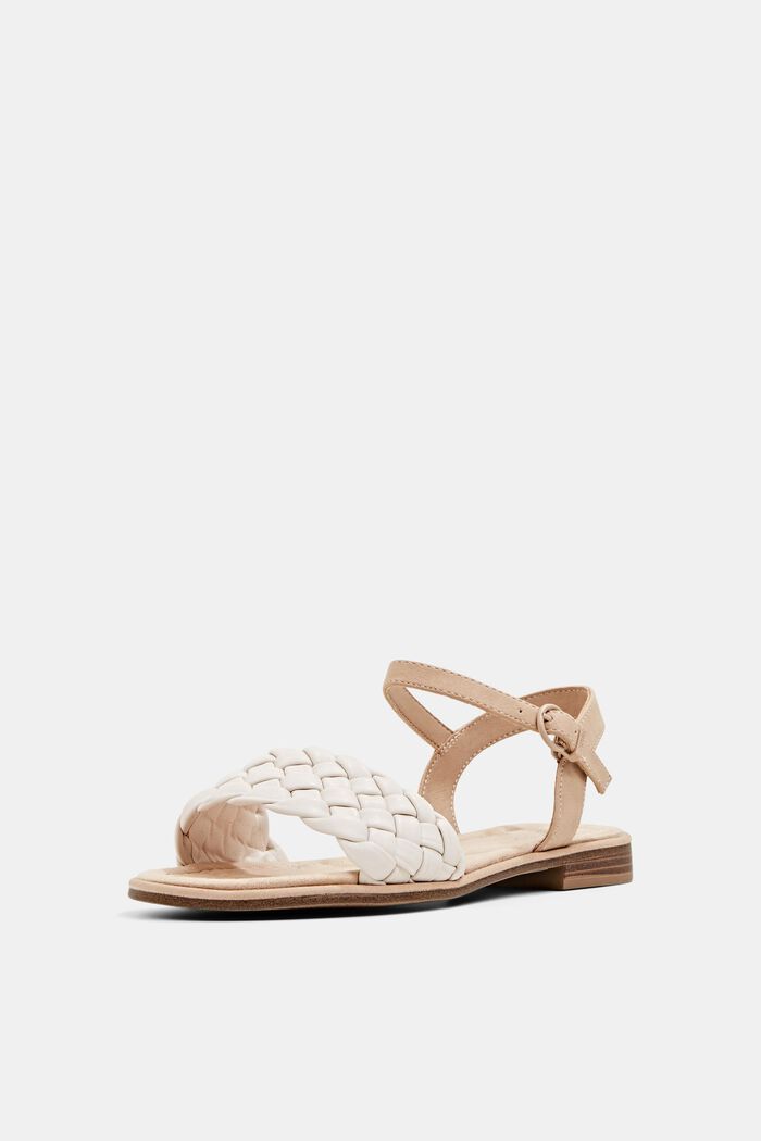 Sandals with braided straps, OFF WHITE, detail image number 2