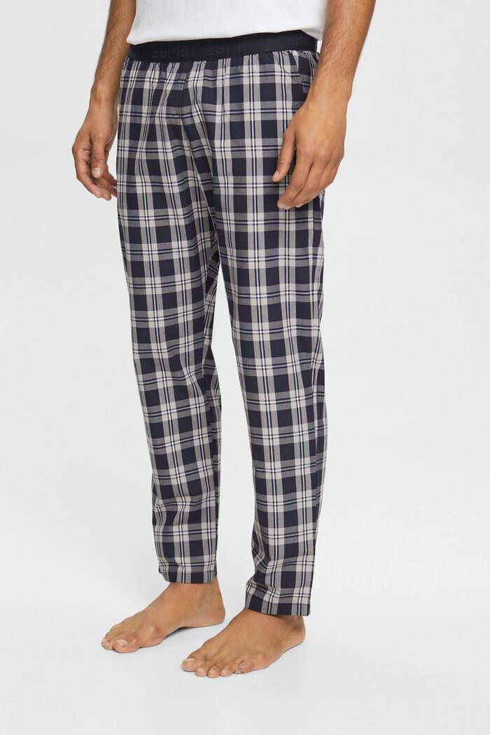 Checked pyjama trousers, NAVY, detail image number 1