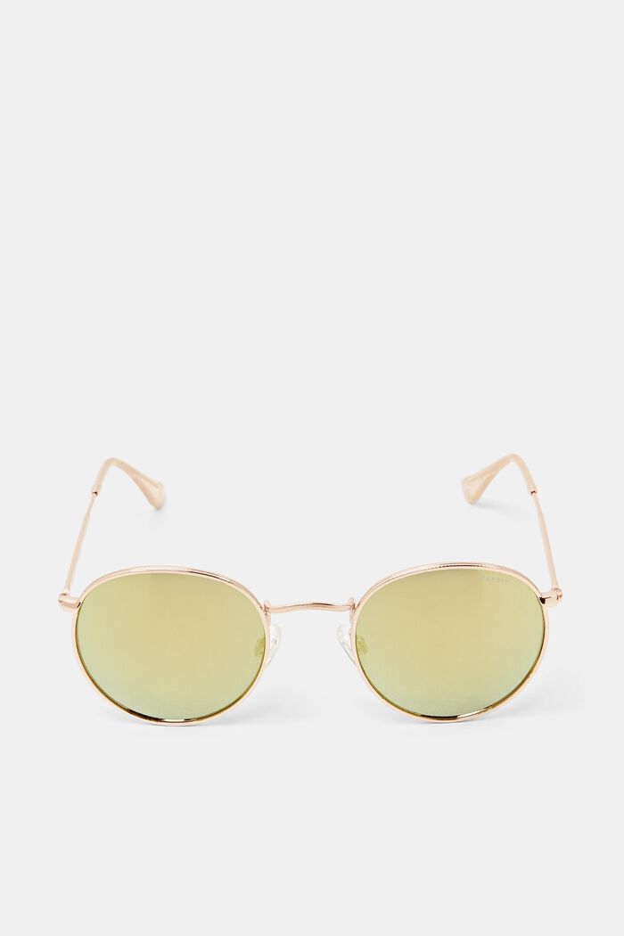 Mirrored Round Sunglasses, ROSEGOLD, detail image number 2