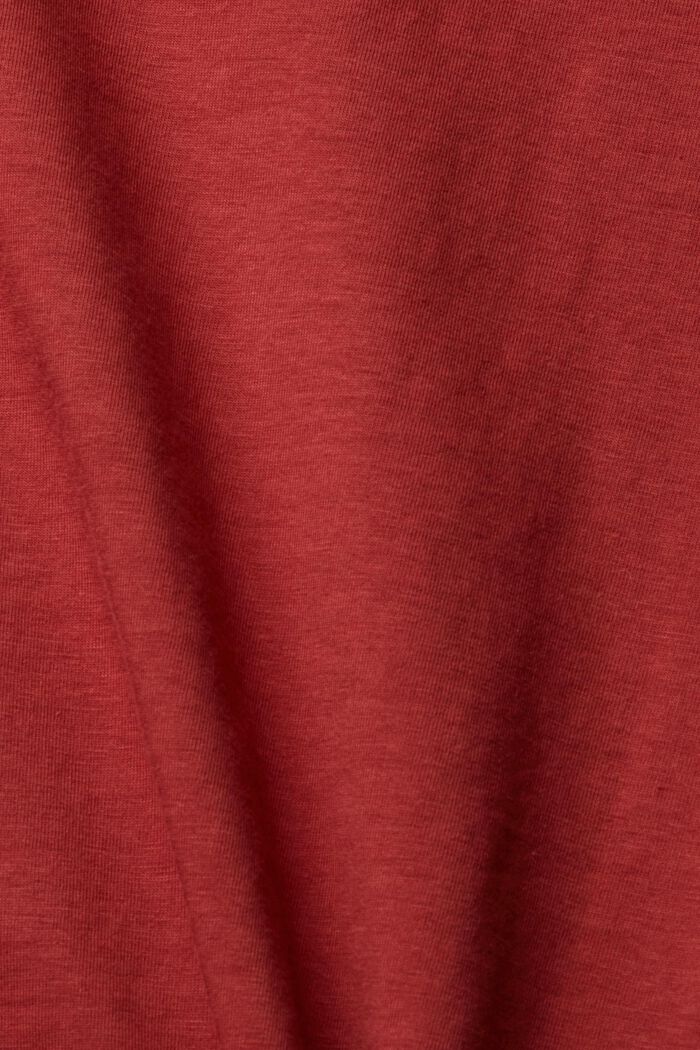 Turtle neck long sleeve top, TERRACOTTA, detail image number 1