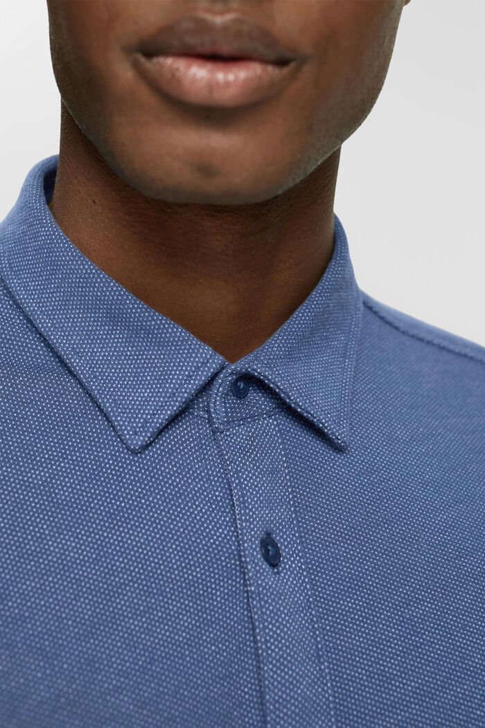 Textured shirt, DARK BLUE, detail image number 0