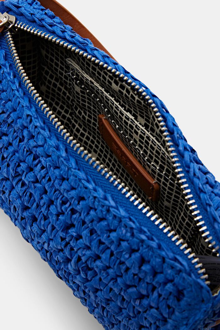 Crochet Shoulder Bag, BRIGHT BLUE, detail image number 3