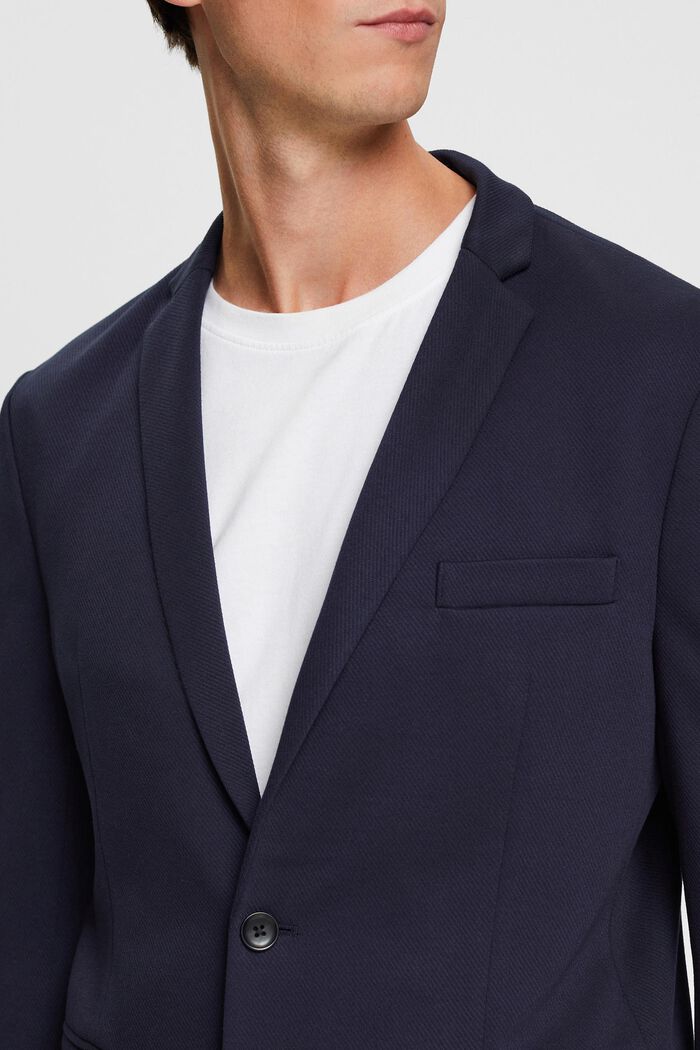 Textured slim fit blazer, NAVY, detail image number 2