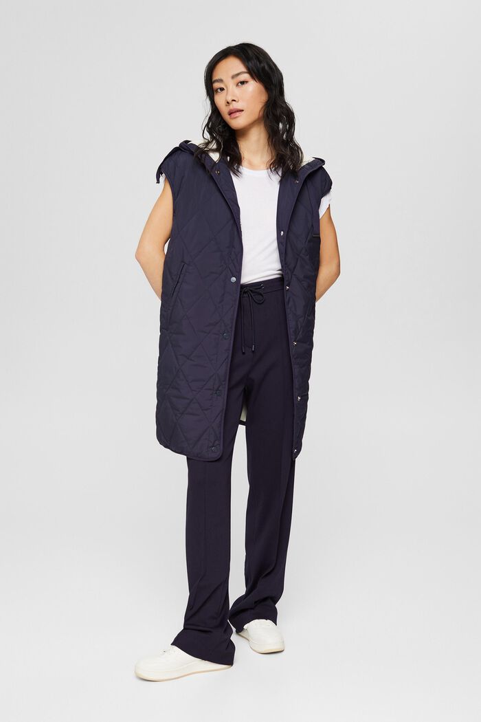 Made of recycled material: Quilted body warmer with padding