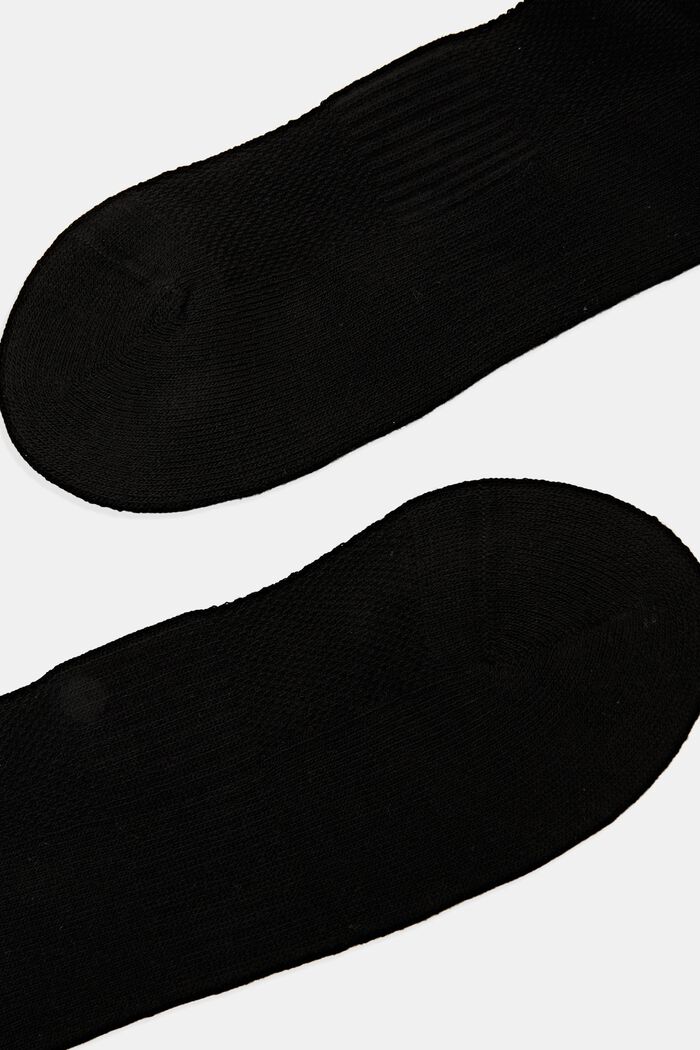 2-pack of trainer socks, organic cotton, BLACK, detail image number 1