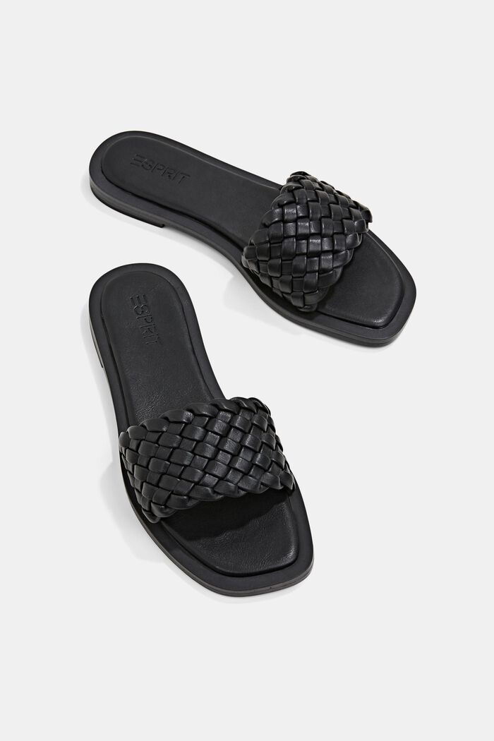 Slip-ons with braided straps, BLACK, detail image number 6