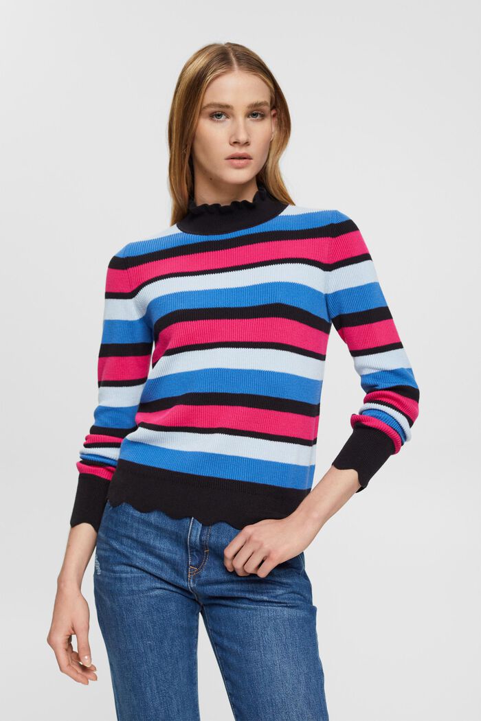 Striped jumper, BLUE, detail image number 0