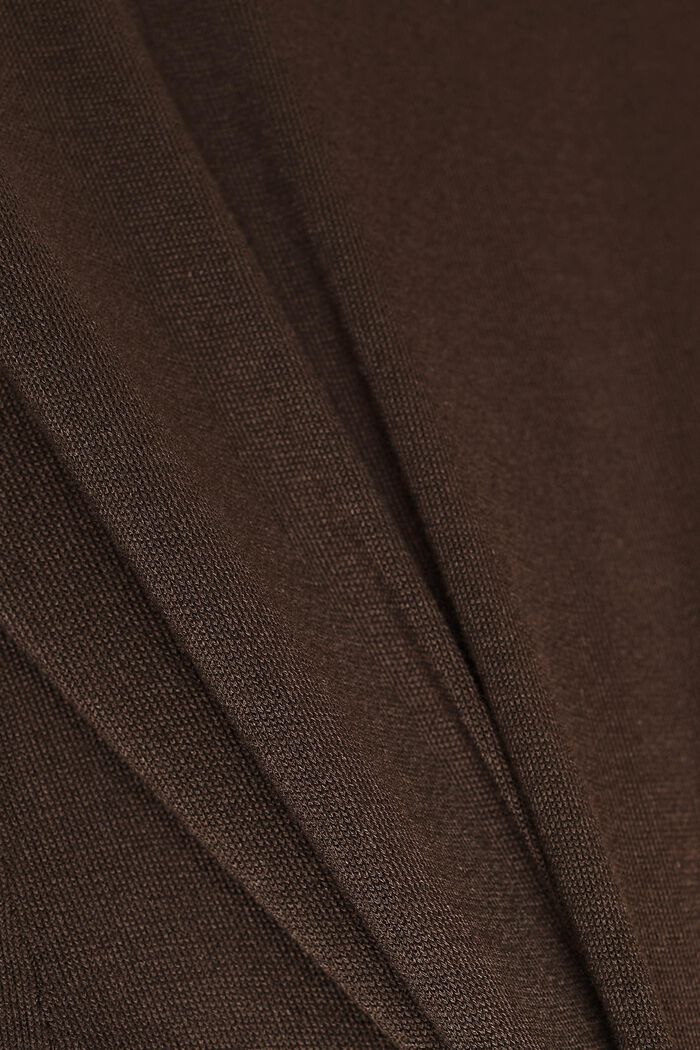 Dress in a two-piece look with LENZING™ ECOVERO™, DARK BROWN, detail image number 4