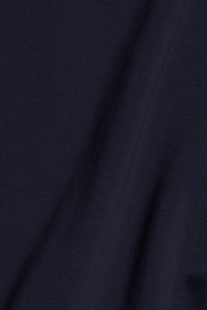 Boxy T-shirt with mesh, organic cotton, NAVY, detail image number 4