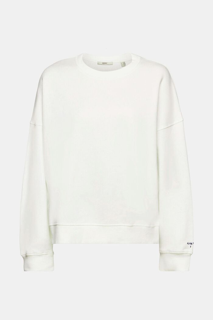Sweatshirt with embroidered sleeve logo, OFF WHITE, detail image number 5