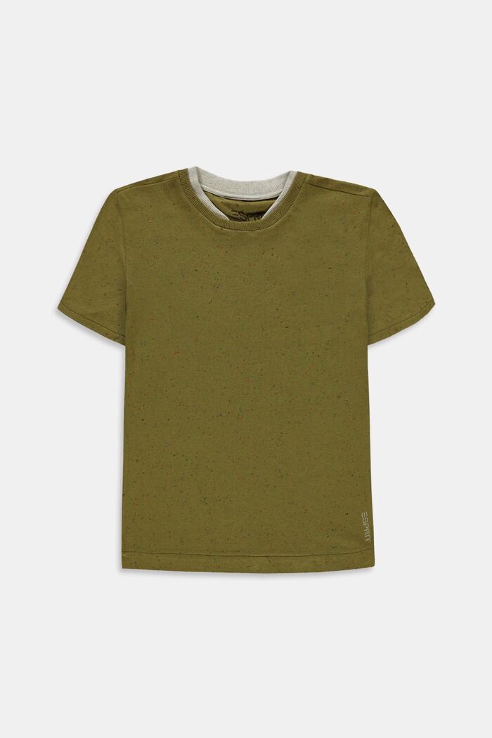 Double collar T-shirt made of cotton