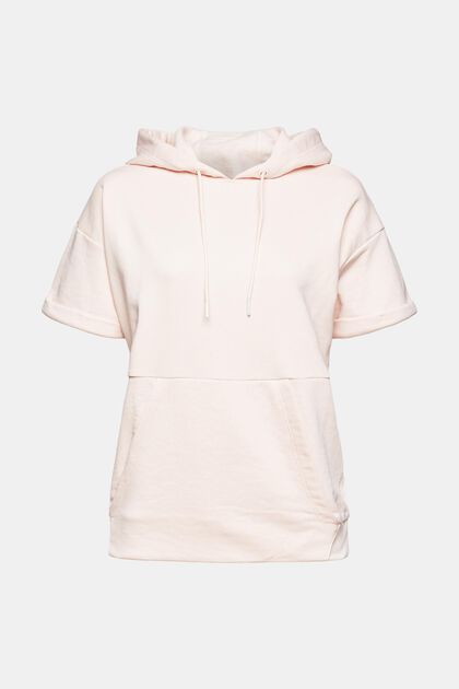Made of recycled material: short sleeve hoodie