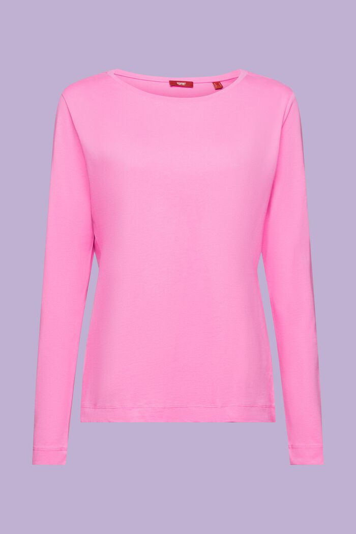 Round Neck Top, PINK FUCHSIA, detail image number 5
