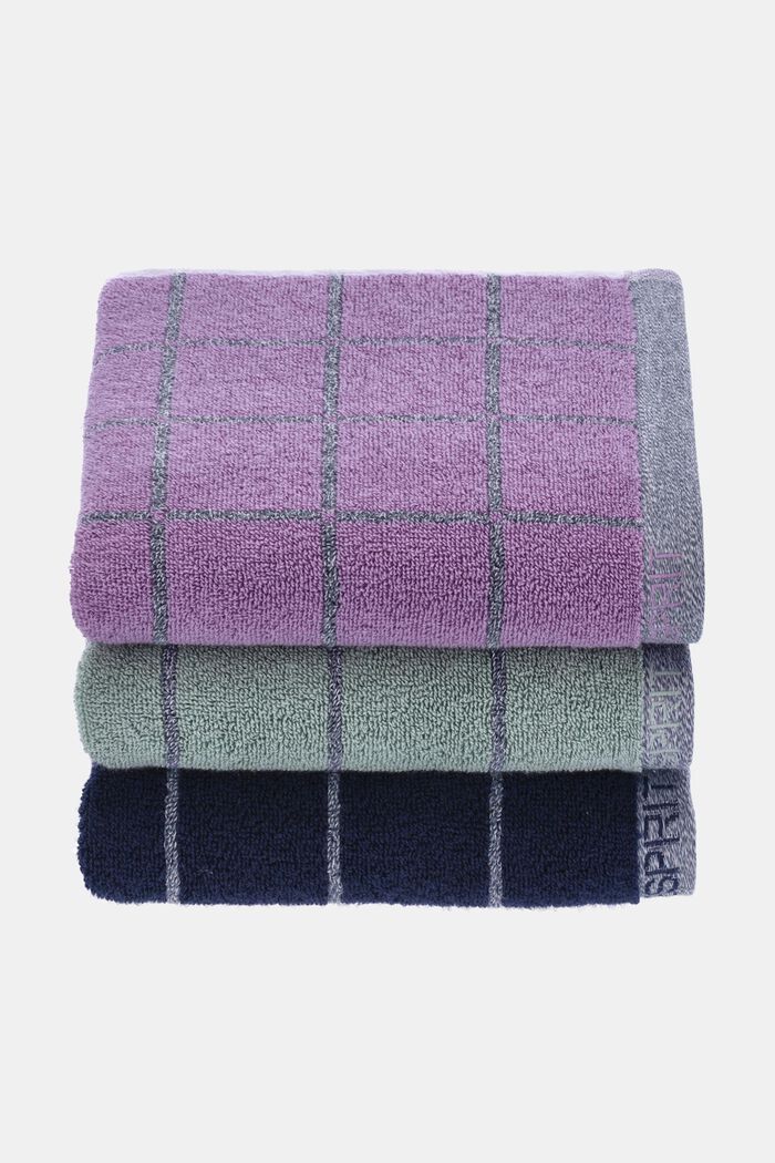 Melange Cube Bath Towel, DARK LILAC, detail image number 4