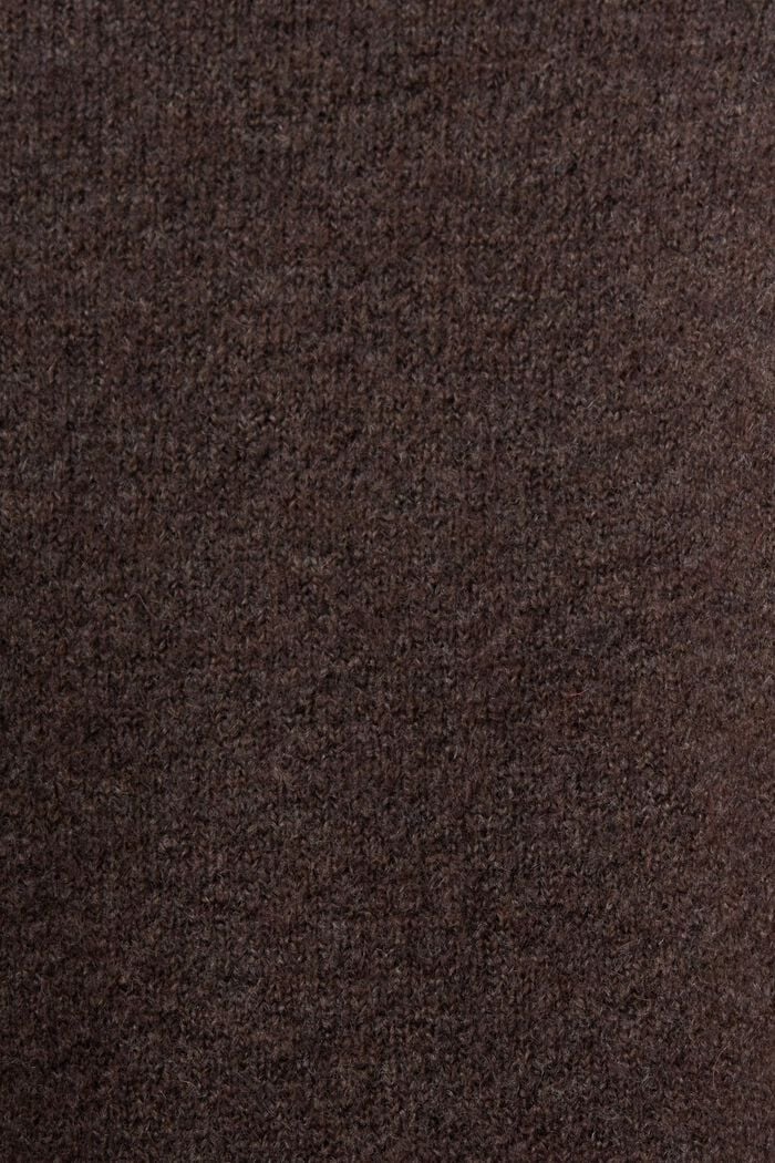 Knitted Mini Dress, DARK BROWN, detail image number 5