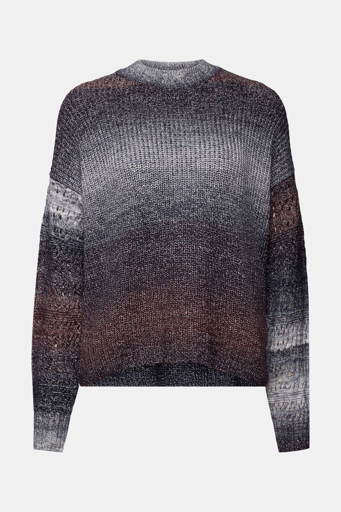 ESPRIT - Gradient Open-Knit Mockneck Sweater at our online shop