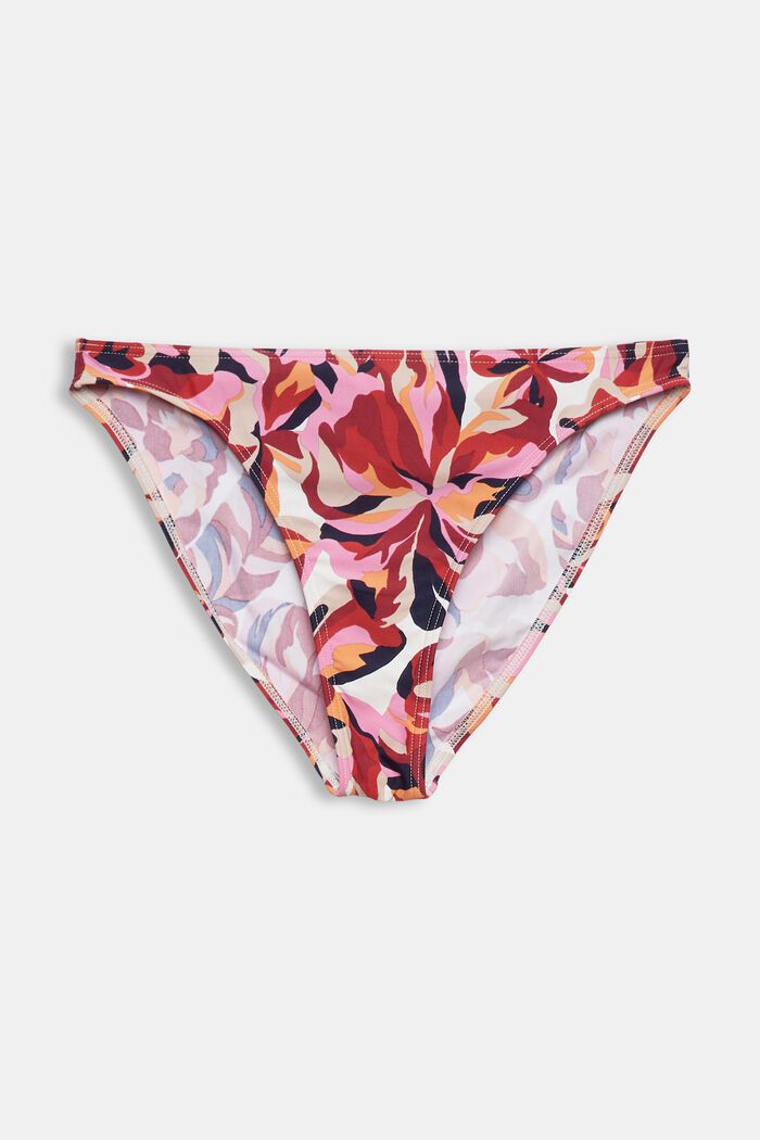 Carilo beach bikini bottoms with floral print, DARK RED, detail image number 4