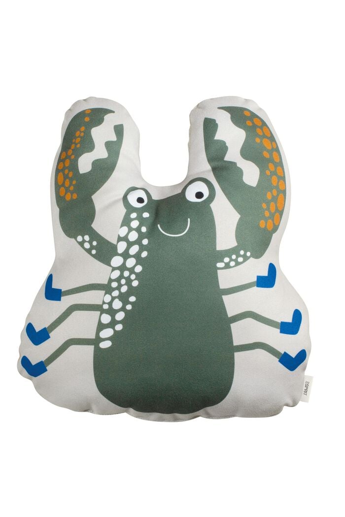 Decorative cushion with crab, GREEN, detail image number 0