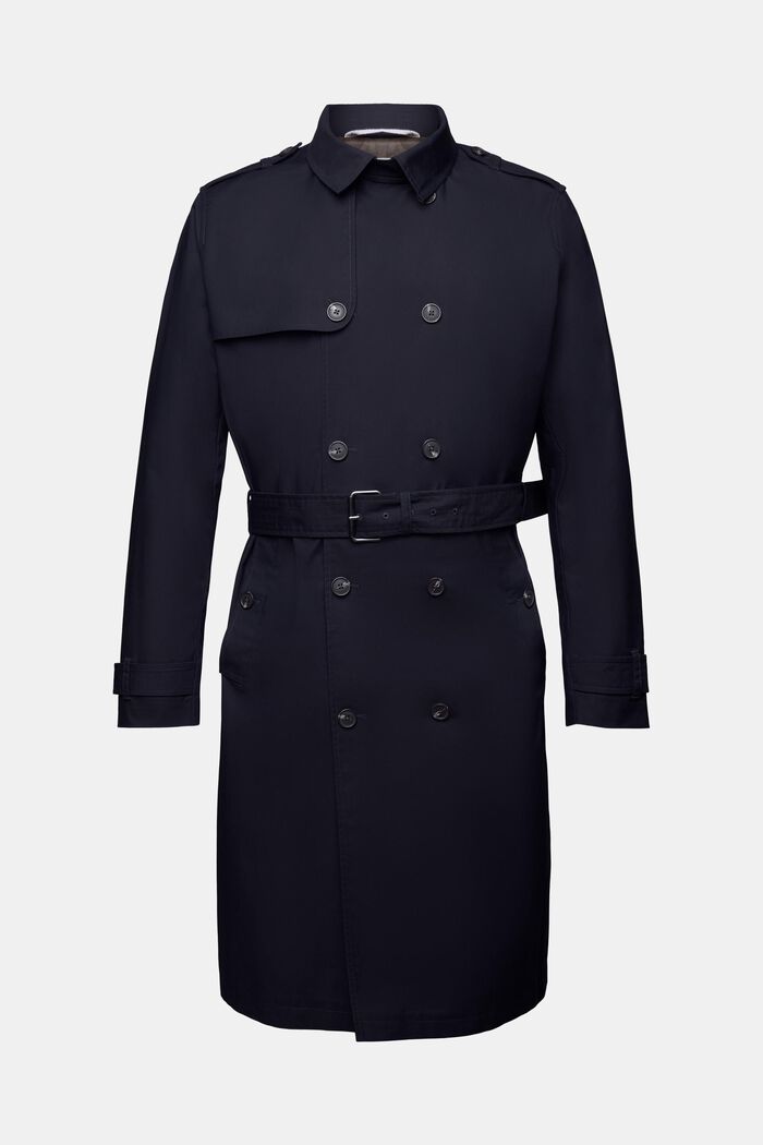 Belted Trench Coat, NAVY, detail image number 6