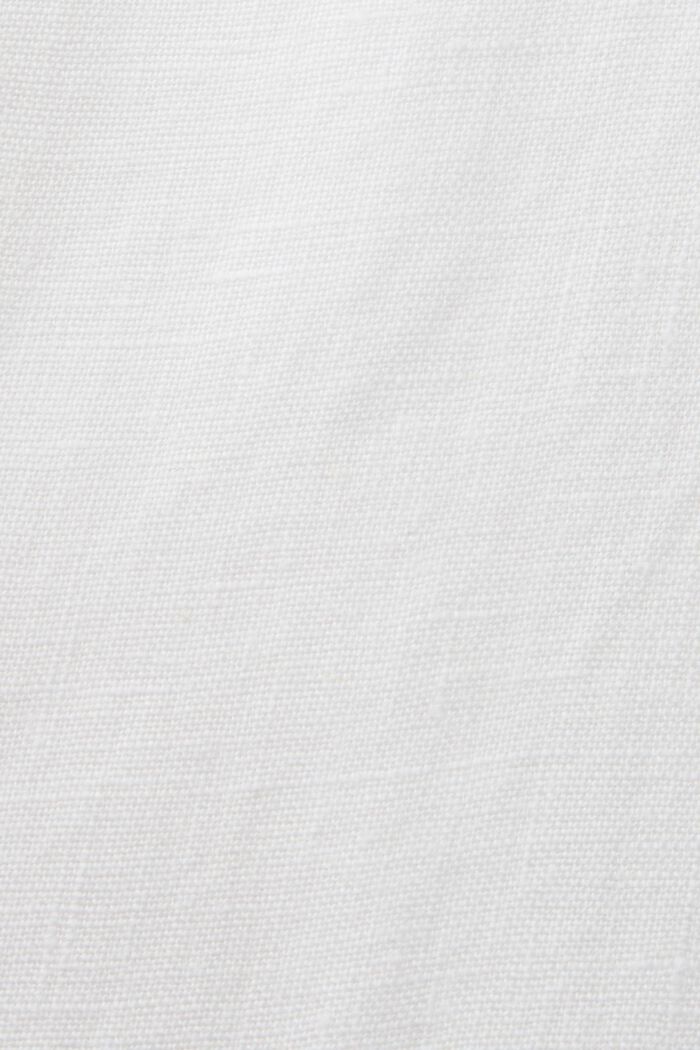 Cropped linen trousers, WHITE, detail image number 5