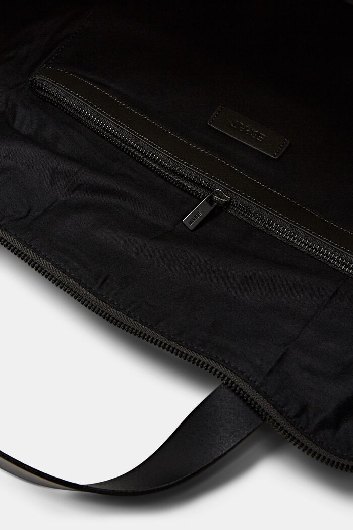 Leather Weekender Bag, DARK GREY, detail image number 3