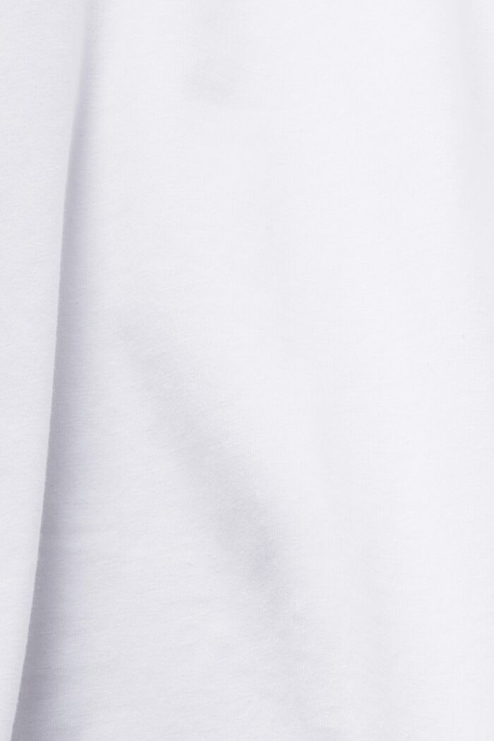 Plain cotton vest, WHITE, detail image number 4