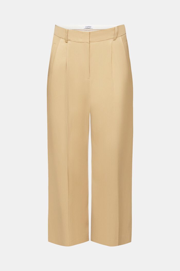 ESPRIT - High-Rise Wide-Leg Culotte Pants at our online shop
