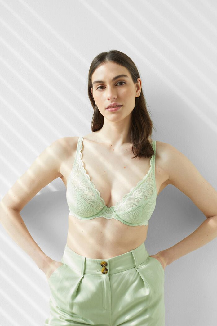 Bras with wire, LIGHT GREEN, detail image number 5