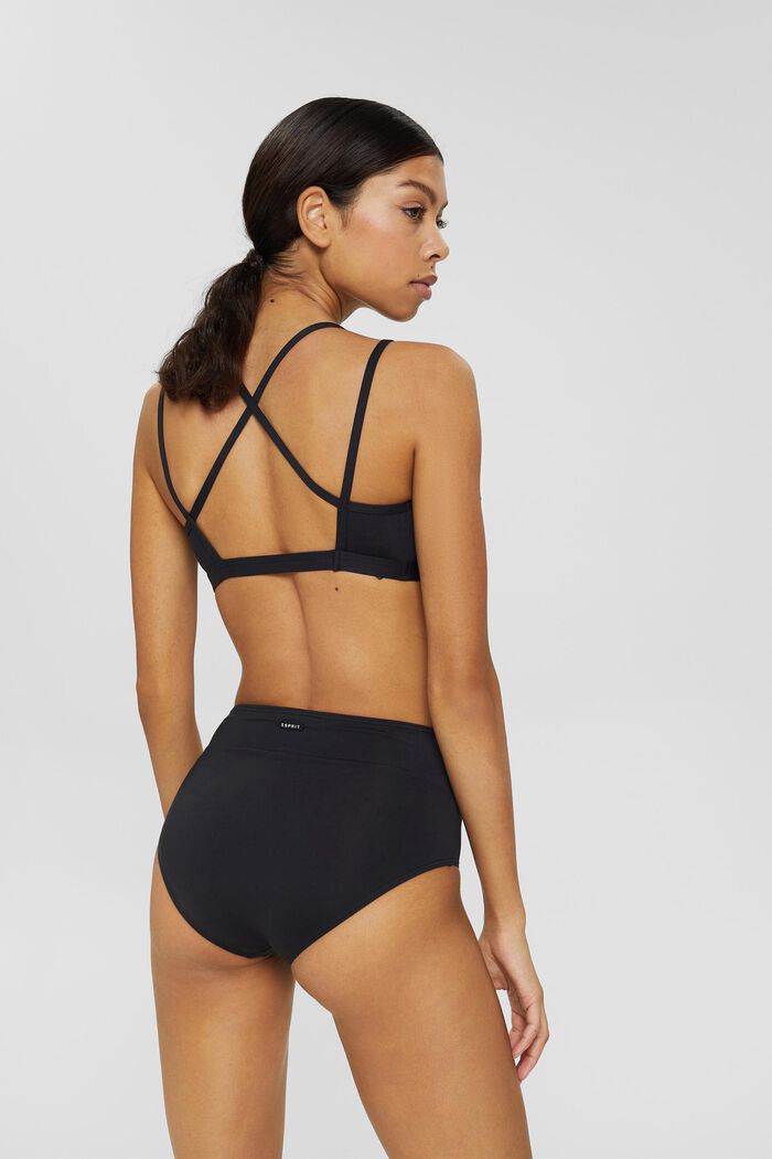 Recycled: plain high-waisted briefs, BLACK, detail image number 2