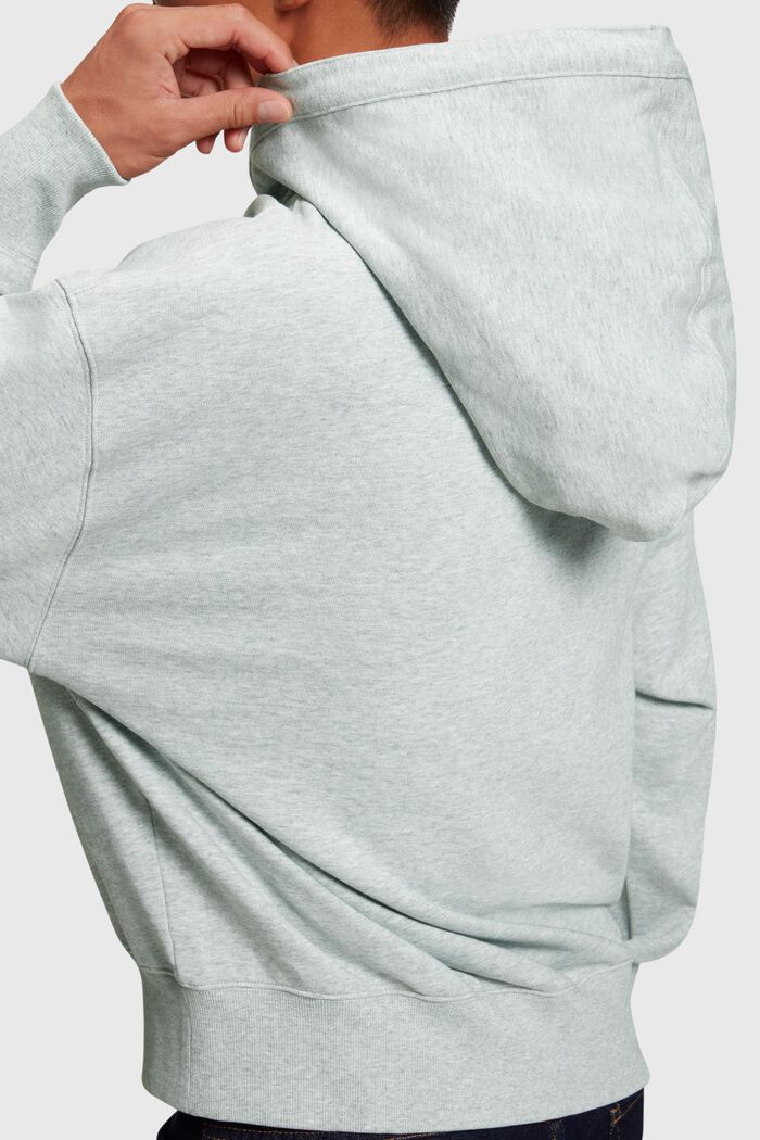 Graphic Reunion Chest Logo Hoodie, LIGHT GREY, detail image number 3
